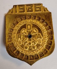 Vintage 1936 Little Orphan Annie Radio Show Secret Compartment Decoder Pinback