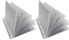 Pack of 2 Wallet Inserts Clear Plastic Vinyl Picture and Card Holder Trifold 6 P