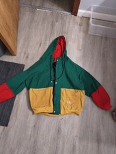 Vintage lata 90. Zaful Color Block Sztruksowa kurtka bomberka z kapturem Rozmiar S