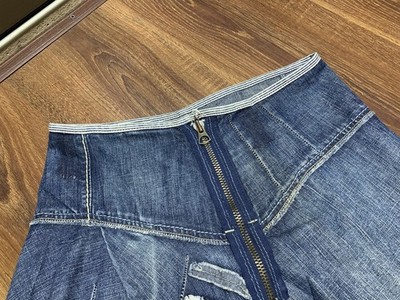 Vintage Marithe Francois Girbaud Midi Denim Asymmetrical Skirt