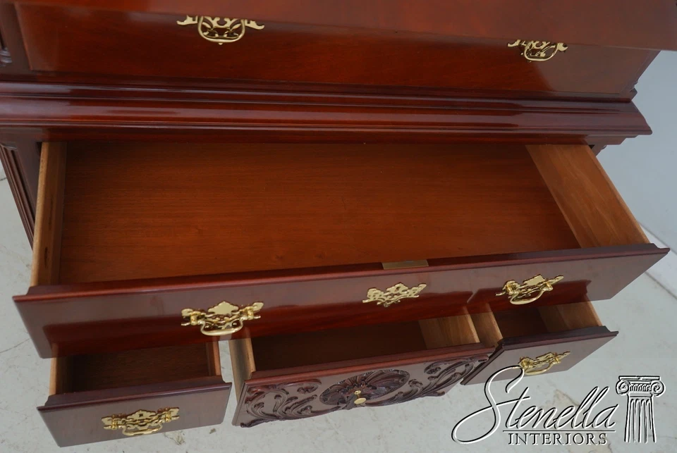 L69728: KINDEL Van Pelt Caoba Colección Winterthur Highboy Foto 4 de 4