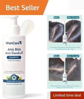 AHA BHA Anti-Dandruff Shampoo - Hydrate & Exfoliate, 250ml for All Hair Types