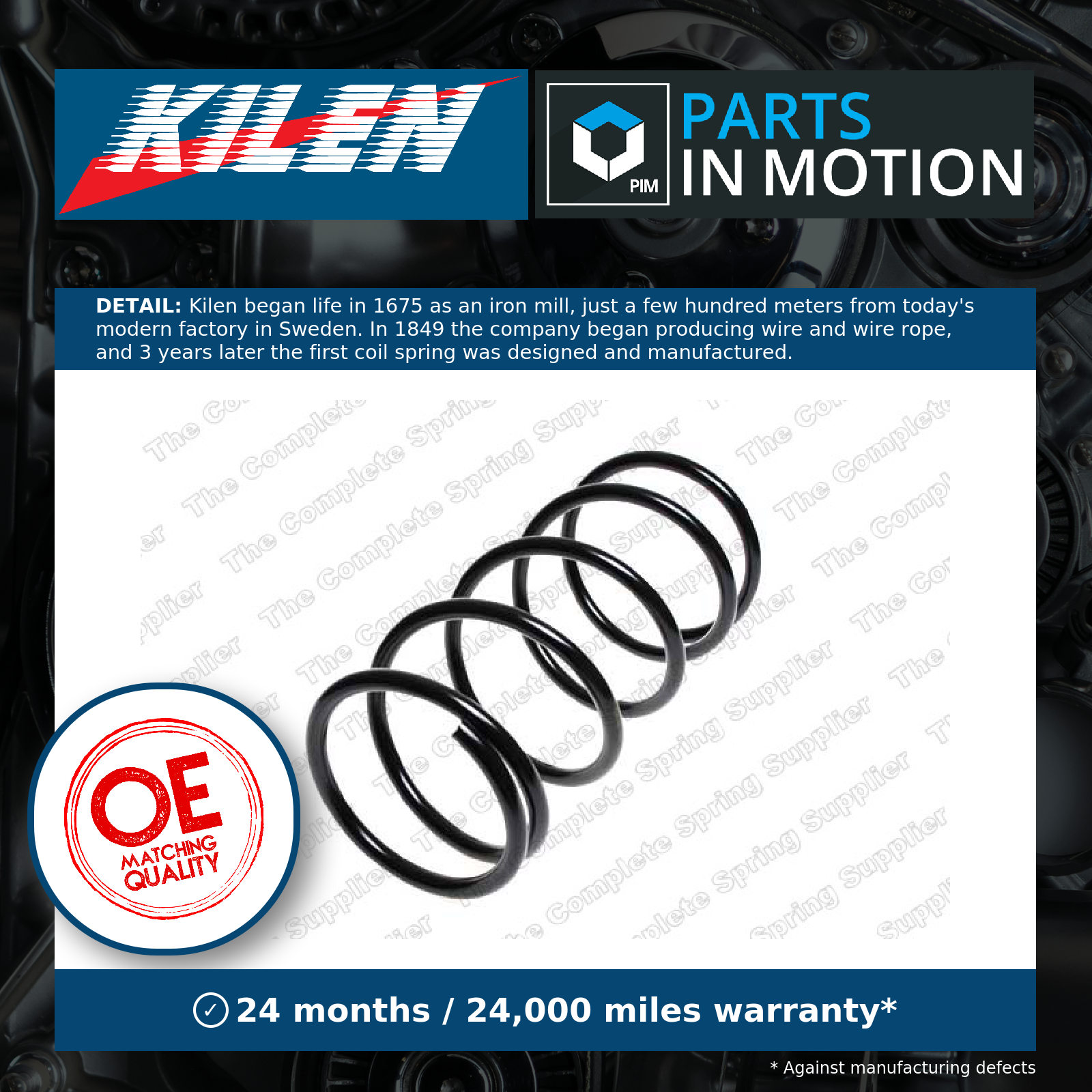 Suspension spring Front Axle Coil Spring 18008 KILEN for MITSUBISHI CARISMA - Image 8
