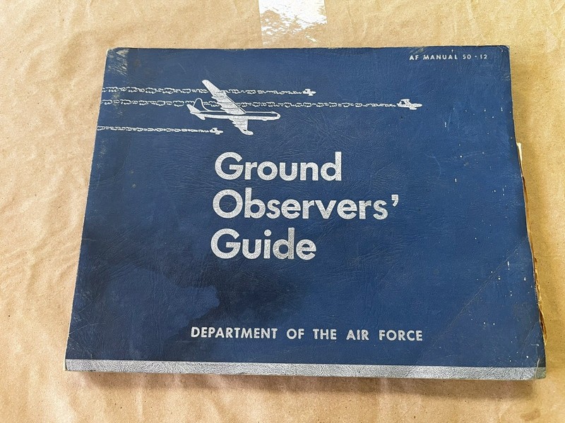 Vintage 1951 U.S. Air Force Ground Observers’ Guide Manual 50-12 Korean War Era