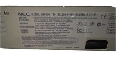 NEC Model GT5000 100-120/ 200-240V 50/60 Hz LCD Projector Tested & Works