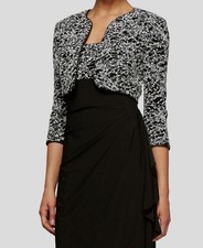 Alex Evenings Women's Black Bolero Jacket Size 16