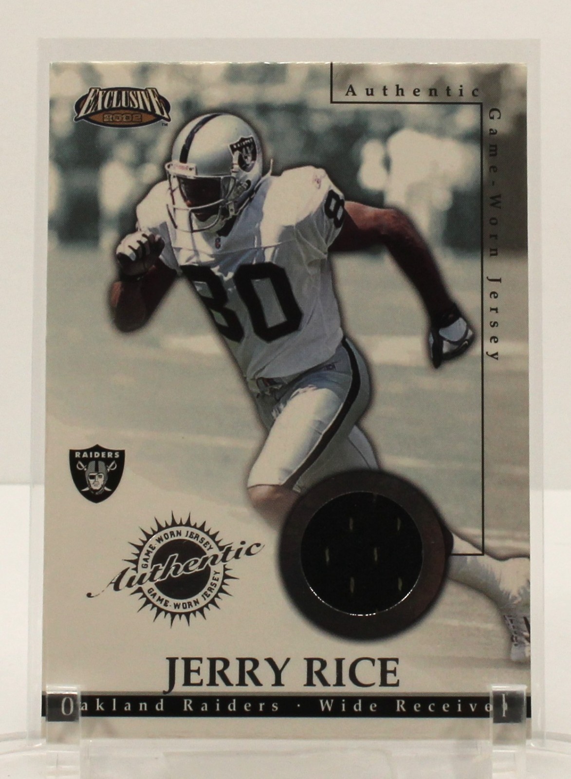 2002 Pacific Exclusive  Authentic Game-Worn Jersey Jerry Rice #36 C10