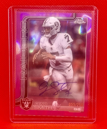 2025 Topps Chrome Geno Smith Chrome Autographs (RAW)