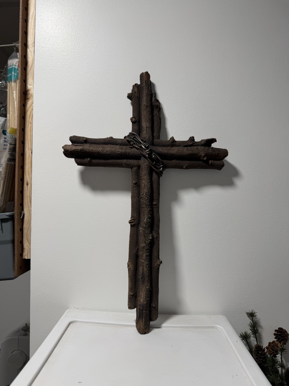 Olde Rugged Cross With Barbed Wire
