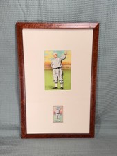John McGraw Helmar Brewing Framed Original Art Display w/ 2005 Baseball Card