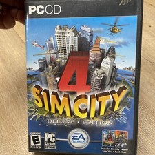 SimCity 4 Deluxe Edition PC CD-ROM 2 CDs Vintage Rare. Excellent Condition