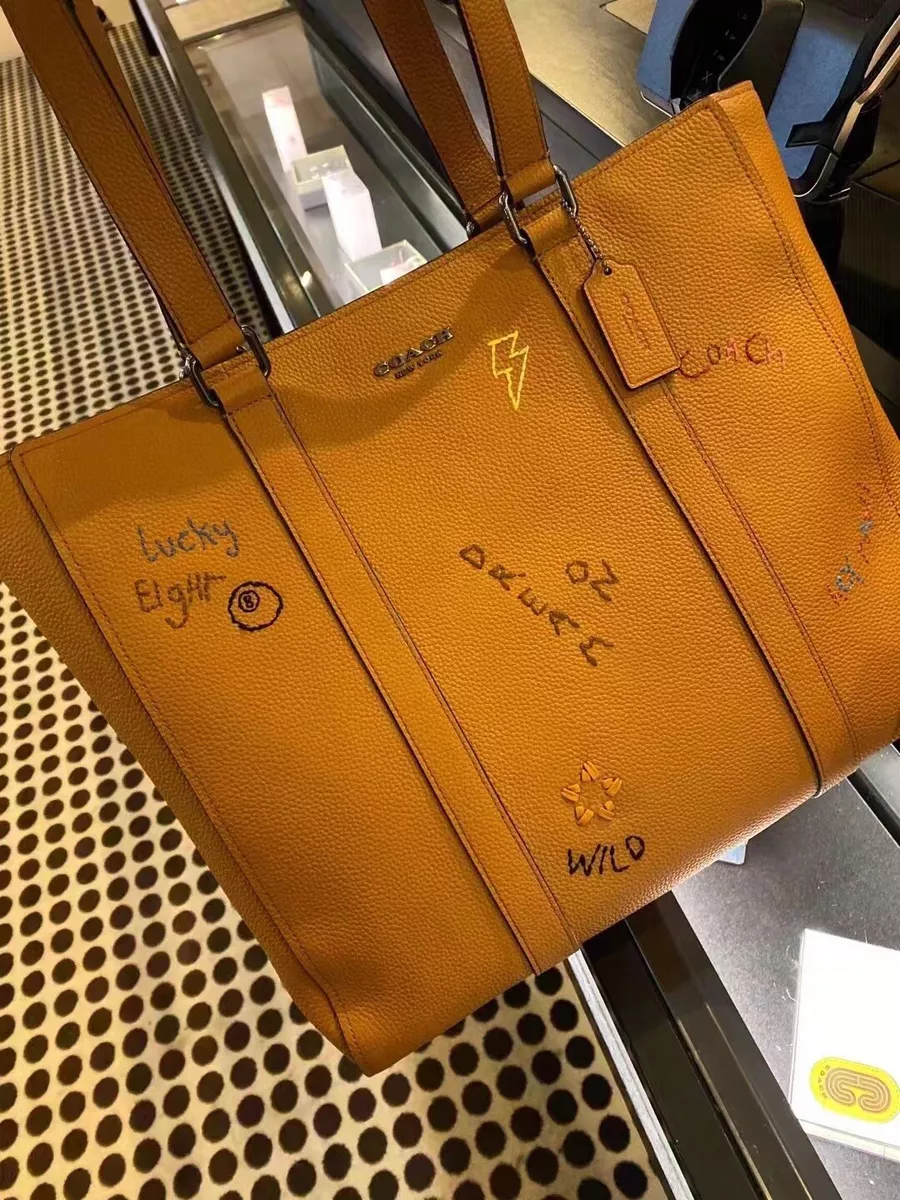 Hudson tote with coach print hot sale