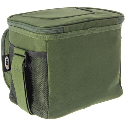 Bolsa refrigeradora aislada cebo almacenamiento de alimentos doble cremallera 2 bolsillos de malla pesca de carpas NGT - Imagen 3 de 8