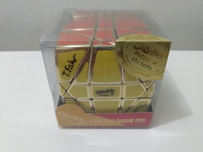 GOLD TWISTY PUZZLE CUBE CALVIN LIMITED EDITION