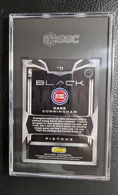 2021 PANINI BLACK #71 CADE CUNNINGHAM ROOKIE CARD RC #54/149 SGC 9 