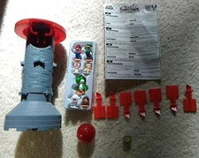 Super Mario Blow Up Shaky Tower Balancing Game Figures, Manual, Dice Replacement