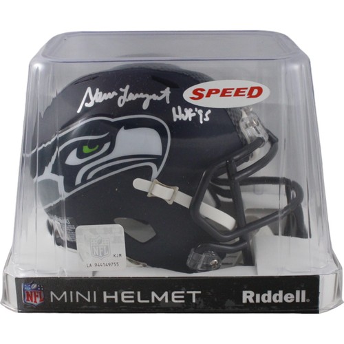 Steve Largent Signed Seattle Seahawks Mini Helmet HOF Beckett 44425 - Picture 5 of 5