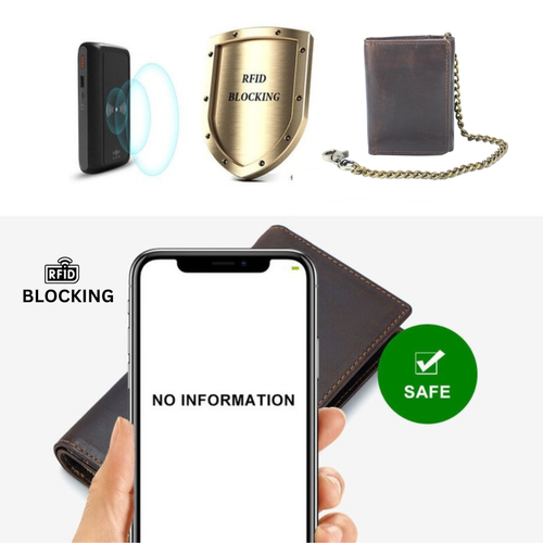 Men's Hunter Leather Wallets Bifold Trifold RFID Blocking Checkbook Cover - Picture 22 of 90