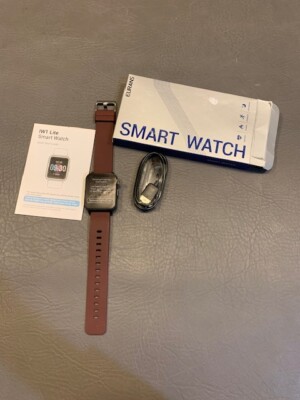 EURANS 41mm Full Touchscreen Fitness Tracker Heart Monitor Smart Watch -Burgundy