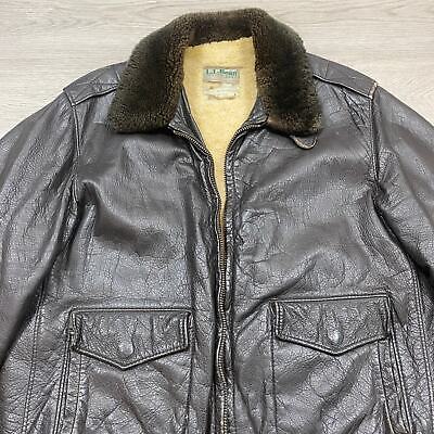 Vintage 70s 80s LL Bean Goatskin Leather Lambswool G-1 Vintage 70s 80s LL Bean Goatskin Leather Lambswool G-1