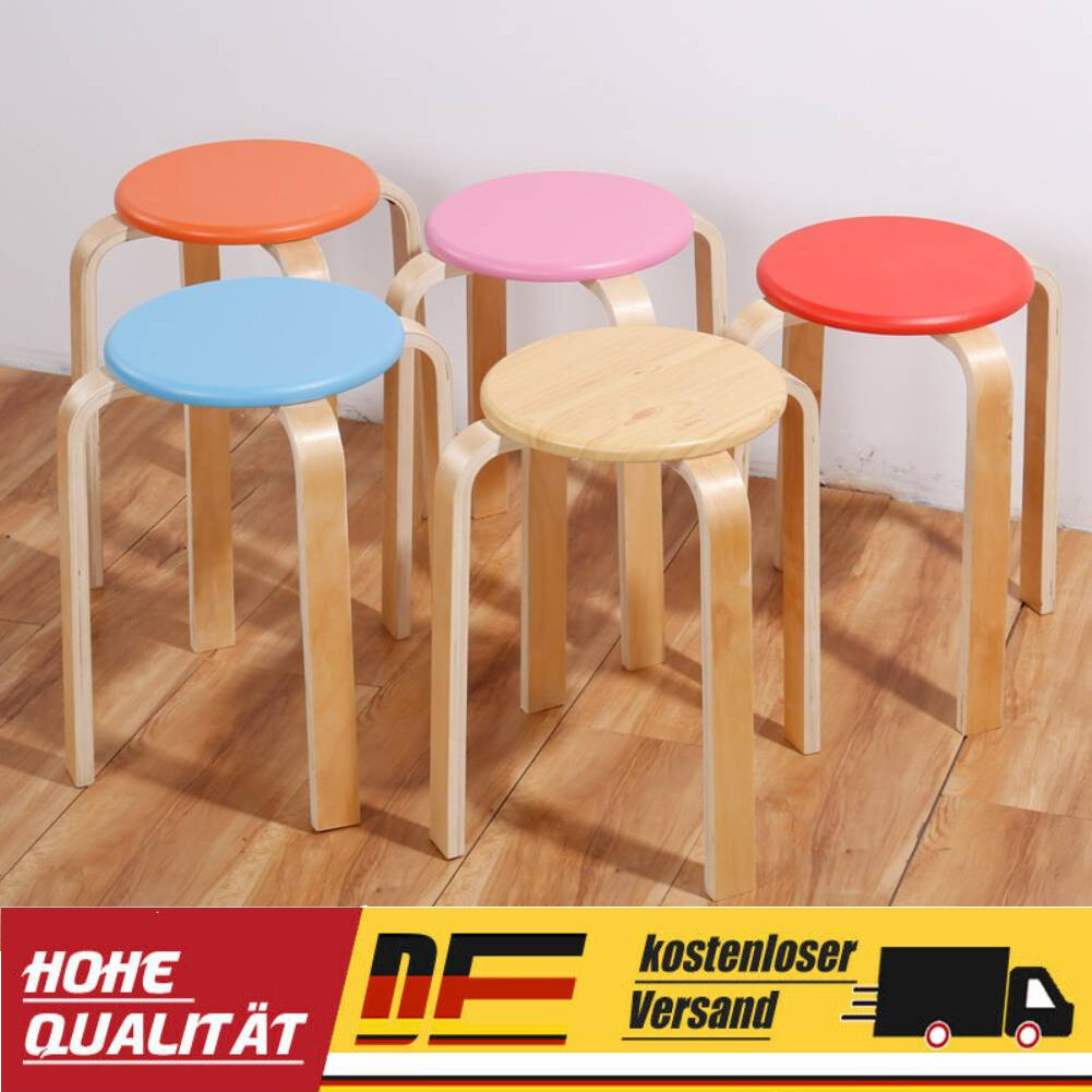 Hocker Sitzhocker Holzhocker Dekohocker Küchenhocker Stapelhocker Stapelbar...