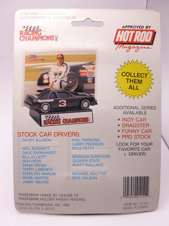 1/64 Racing Champions Fondo Plano Michael Waltrip Sin Rayas Nuevo en Paquete Serie 1 Foto 3 de 3