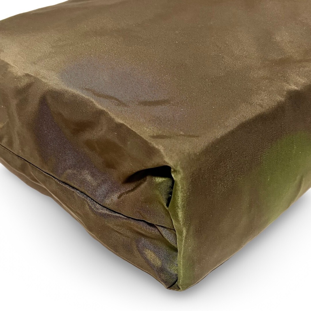 Auth PRADA Triangle Logo Nylon Tote Bag Brown | eBay