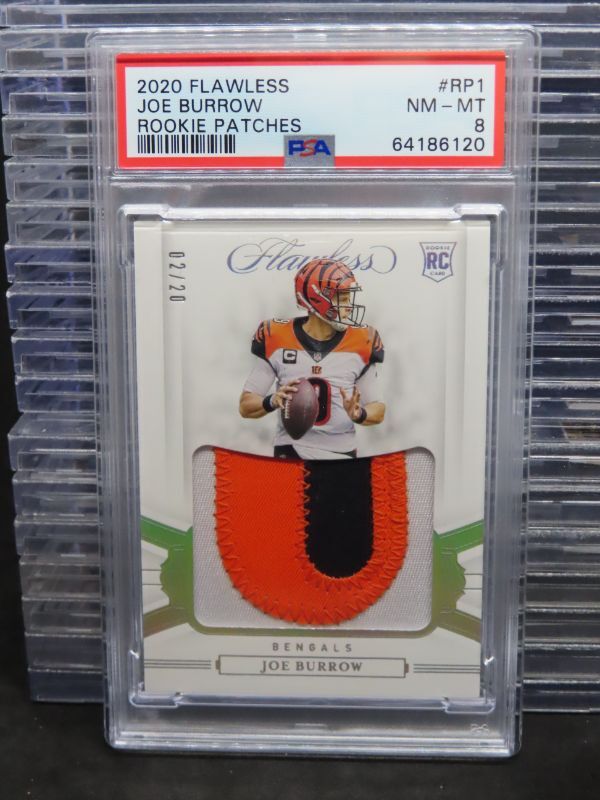 Joe Burrow Panini Flawless Rookie Patches #RP1 Silver
