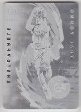 2020-21 Panini Select Basketball Trae Young Unstoppable Black Plate 1/1