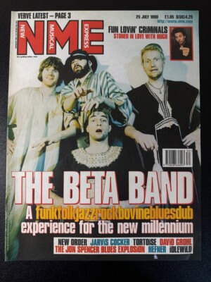THE BETA BAND - NME COVER PAGE 15X11''' MAGAZINE ADVERT / POSTER L421