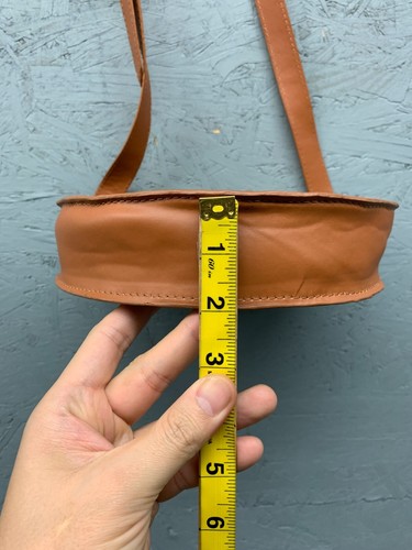 American Eagle Damen Umhängetasche braun Wildleder Saddle Bag Blumenfutter Boho - Bild 14 von 14