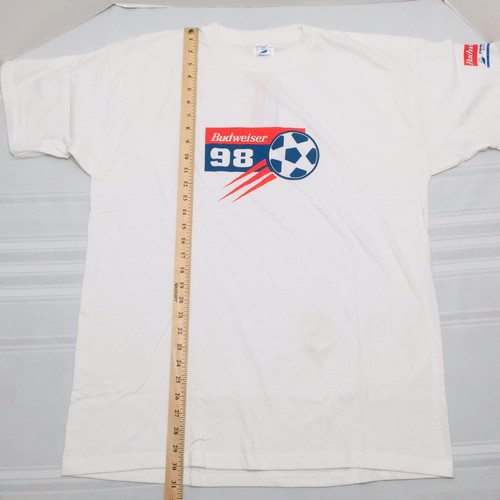 Budweiser 98' France World Cup Soccer Vintage Official 90's T-Shirt Size XL,NWT - Picture 8 of 12