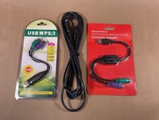 2 Nice PS/2 To USB Keyboard Adapters  Cable - Computer Hardware - Monoprice Etc