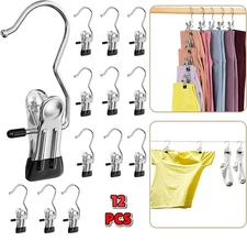 12 Pack Boot Hangers for Closet, Hanging Hooks for Pants, Socks, Gloves & Hats