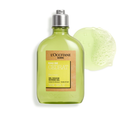 L'Occitane Men's Eau De Cedrat  Shower Gel Body & Hair 250ML NEW