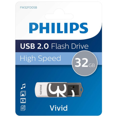 Philips 32 GB USB-Stick Vivid Edition USB 2.0 Speicher mit LED-Statusanzeige