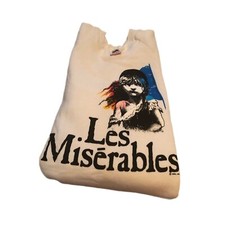 Les Miserables Vintage 1986 Women's Sz XL Fruit of the Loom white Sweatshirt USA