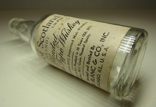Bottiglia di whisky scozzese vuota vintage *Belle of Scotland* 1/10 pinta con timbro fiscale - Foto 17 di 22