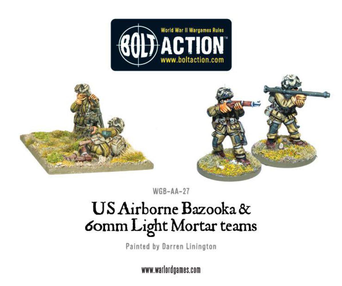 Bolt Action - US Airborne Bazooka and 60mm light mortar teams - Warlord Games