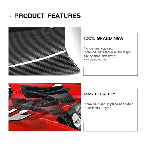 ABS Plastic Winglet Aerodynamic Fairing Wing Kit For BMW R1200RS R1250RS K1300S - Bild 5 von 14