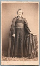 CDV 1865 Priester in Soutane, Kirchenportrait Foto Alte Religion Foto