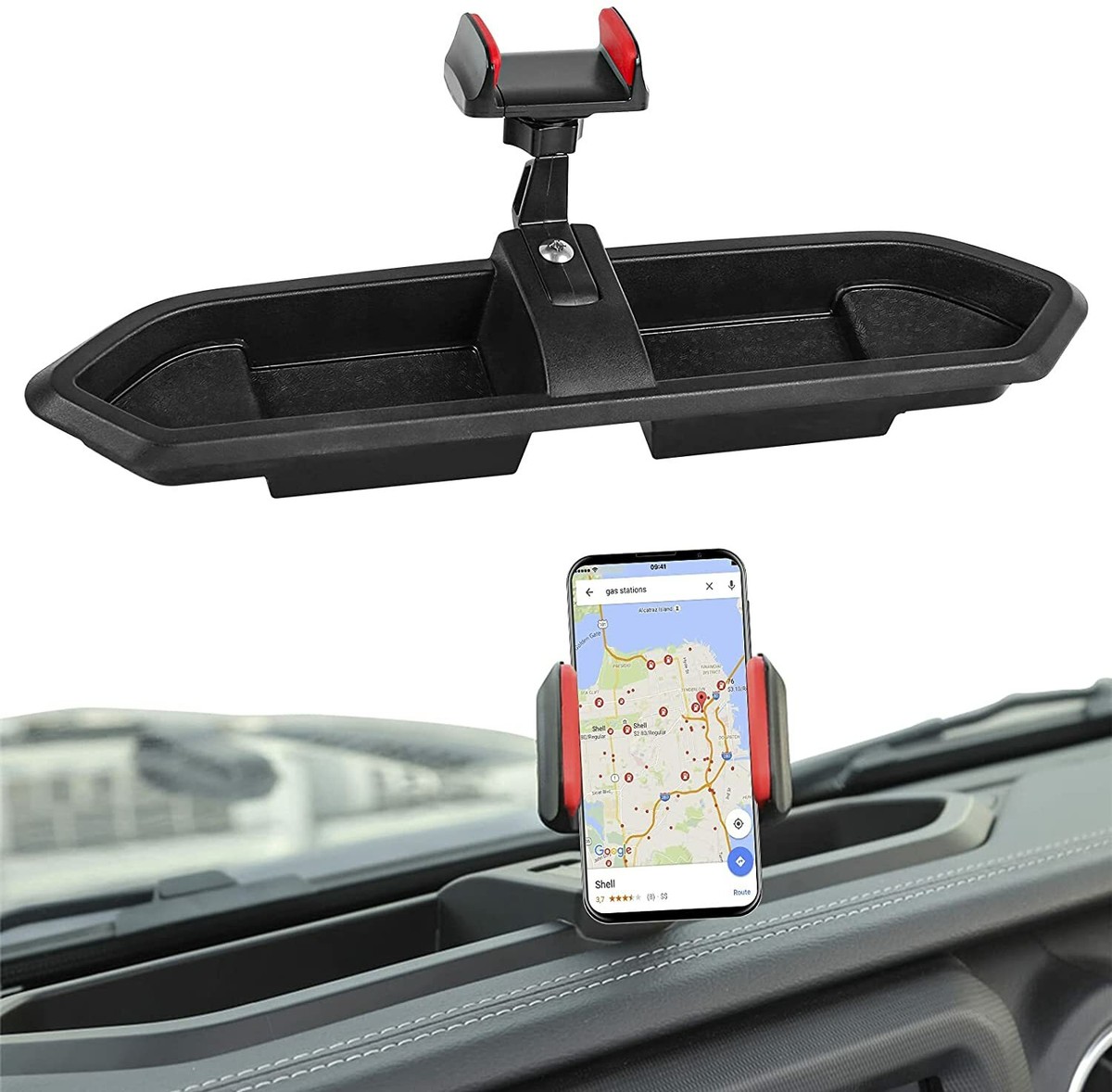Dash Multi-Mount Phone Holder Stoage Tray Organizer Box 2in1 for