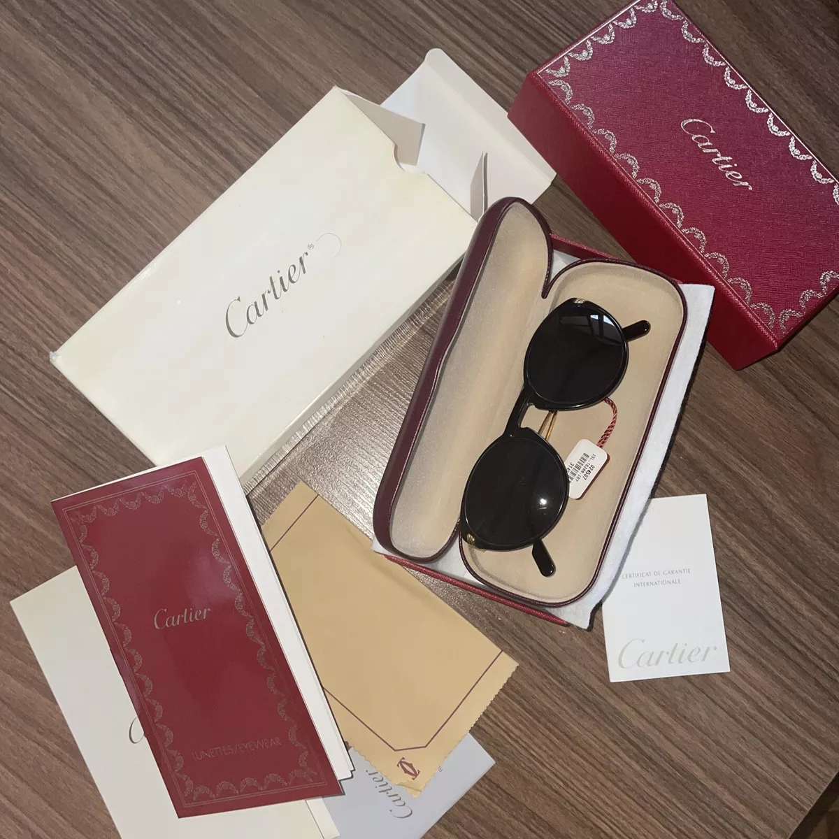Auth. New Cartier Vintage Sunglasses 15L. T8200