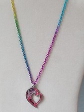 Little Girl's Multi-Colored Chain Best Friend Necklace Heart Shaped 