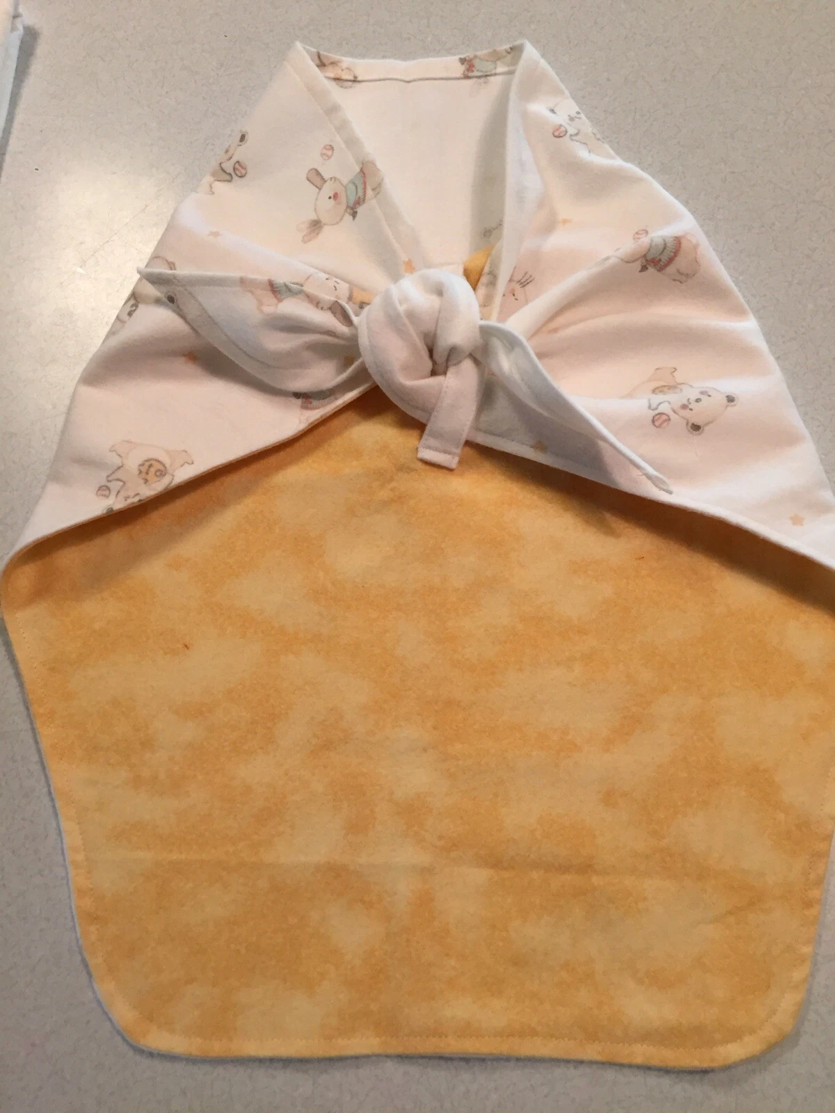 Handmade Sweet Swaddle Blanket, 1- Receiving Blanket 1-Bib,3- Burp Cloths ,set