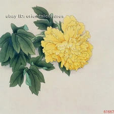 Chinese 100% real natural silk thread,su hand embroidery kits:peony flower 8"