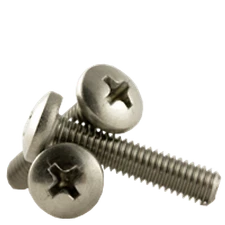 1/4-20 x 1/2 Machine Screws, Phillips Pan Head, 316 Stainless A4 A4, FT, 125PK