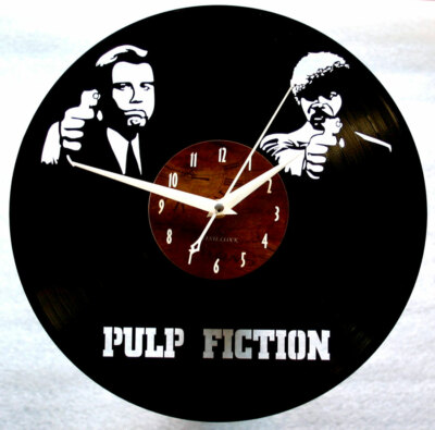 Pulp Fiction Wanduhr Schallplattenuhr Vinyluhr Schallplatte Wanduhr Vinyl Deko