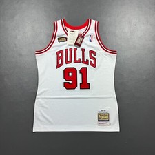 100 Authentic Dennis Rodman Mitchell Ness 97 98 Finals Bulls Jersey Size 44 L