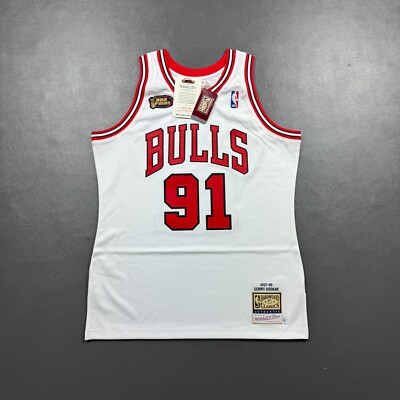 100% Authentic Dennis Rodman Mitchell Ness 97 98 Finals Bulls